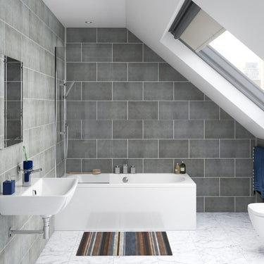 Stone Grey Tile Effect Wall Panel Packs